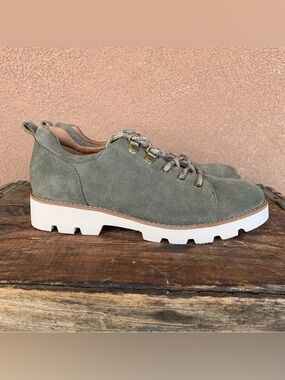 Vionic Women’s Ballari Lace-Up Oxford Olive Suede Size 9